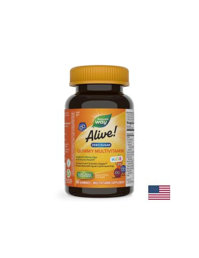 Алайв Мултивитамини за деца без захар | Gummy Multivitamin Alive | Nature’s Way, 40 желирани табл.