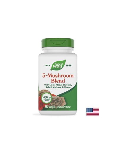 Комплекс от гъби 5 в 1 | Mushroom Blend | Nature's Way, 60 капс.