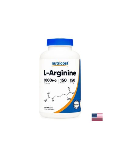 Л- Аргинин 1000 мг | L-Arginine | Nutricost, 150 табл.