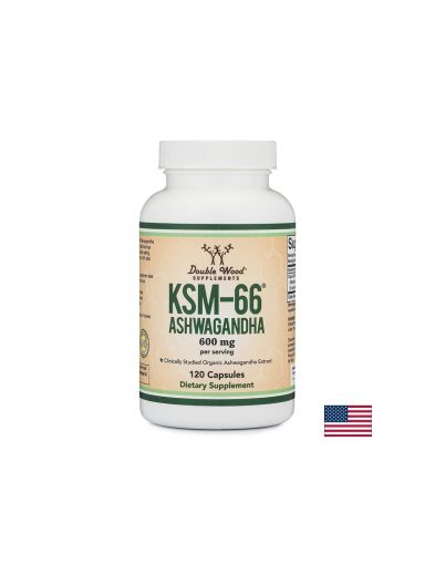 Ашваганда KSM-66 600 мг | Ashwagandha KSM-66 | Double Wood, 120 капс.