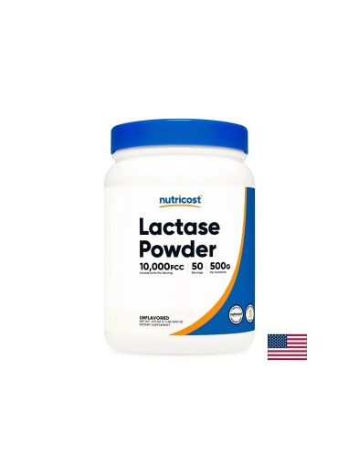 Ензим Лактаза на Прах | Lactase Enzym Powder | Nutricost, 500 гр.