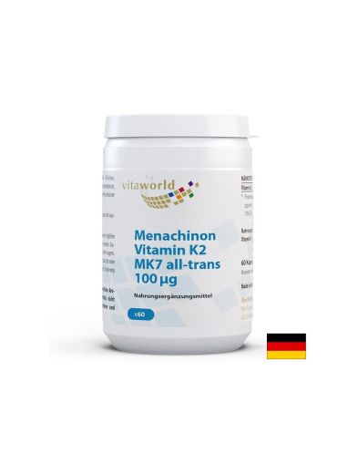 Витамин К2 100 мкг МК7 | Vitamin K2 MK-7 | Vitaworld, 60 капс.