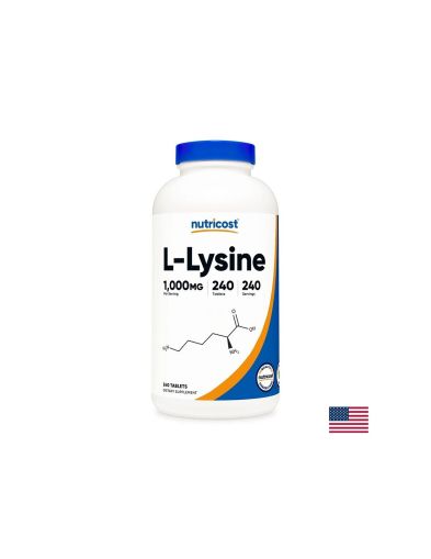 Л - Лизин 1000 мг | L-Lysine | Nutricost , 240 капс.
