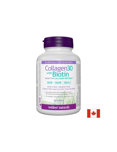 Колаген с Биотин | Collagen30® with Biotin | Webber,120 табл.
