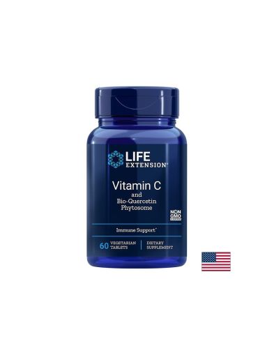 Витамин Ц + Био Кверцетин | Vitamin C + BioQuercetine Phytosome | Life Extension, 60 V табл.