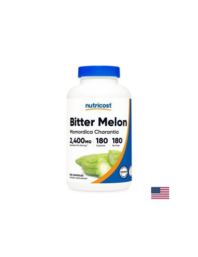 Горчив пъпеш  600 мг | Bitter Melon | Nutricost, 180 капс.