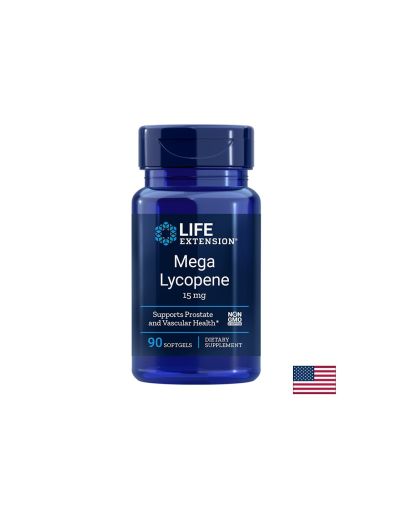 Ликопен 15 мг | Mega Lycopene | Life Extension, 90 софтгел капс.