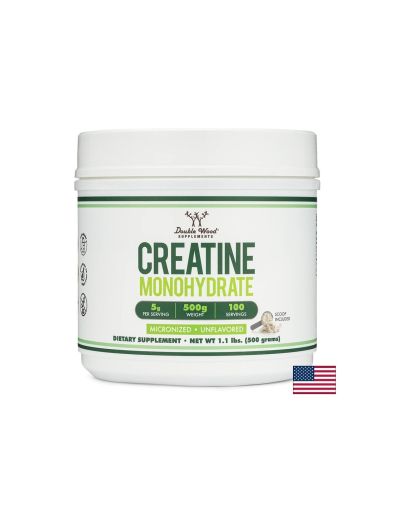 Креатин Монохидрат (микронизиран, неовкусен) | Creatine Monohydrate | Double Wood, 500 г прах