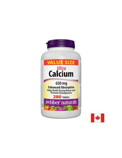 Ултра калций 650 мг | Ultra Calcium | Webber,  280 табл.