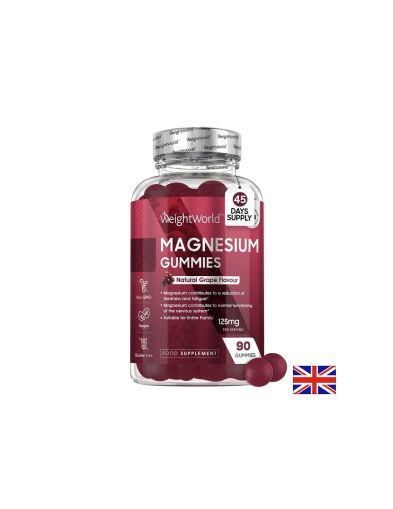 Магнезий Цитрат Гъми 125 мг | Magnesium Citrate Gummy | WeightWorld, 90 желирани табл.
