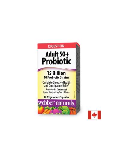 Пробиотик за Възрастни 50+,15 млрд | Probiotic Adult 50+ | Webber Naturals, 30 капс.