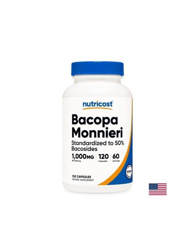 Бакопа Мониери 500 мг | Bacopa Monnieri | Nutricost , 120 капс.