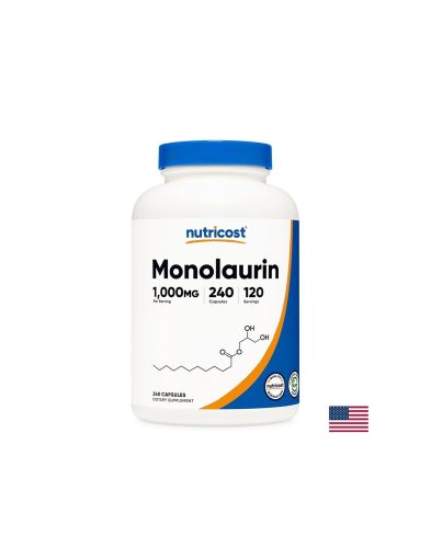 Монолаурин 500 мг | Monolaurin | Nutricost, 240 капс.