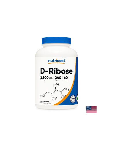 Д - Рибоза 700 mg | D- Ribose | Nutricost ,  240 капс.