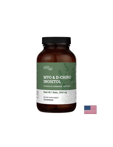Мио Инозитол 2000 мг + Д - Хиро Инозитол 50 мг | Myo & D-Chiro Inositol | Earth Harmony, 120 капс.