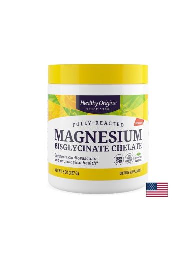 Магнезий бисглицинат хелат 200 мг | Magnesium Bisglycinate Chelate | Healthy Origins, 227 гр.
