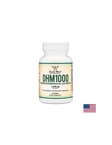 Дихидромирицетин + eлектролити | DHM 1000 | Dihydromyricetin + Electrolytes | Double Wood, 30 табл.