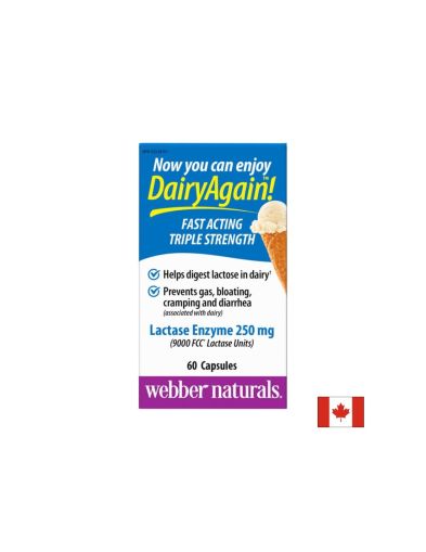 Лактаза Ензим | Lactase Enzyme | Webber Naturals, 60 капс.