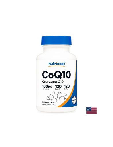 Коензим Q10 100 мг | CoQ10 | Nutricost, 120 софтгел капс.