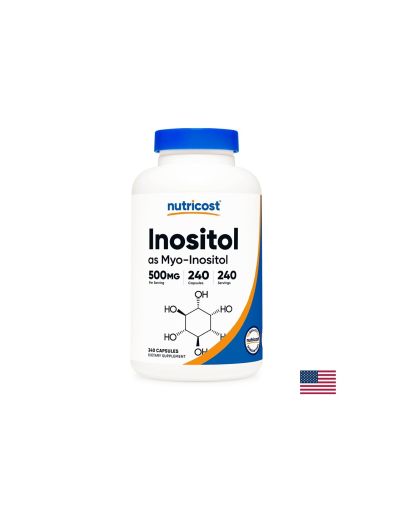 Инозитол ( Мио-инозитол ) 500 мг | Inositol | Nutricost, 240 капс.