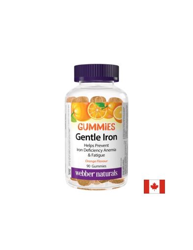 Желязо Гъми 12 мг | Gentle Iron Gummies | Webber Naturals, 90 желирани табл.