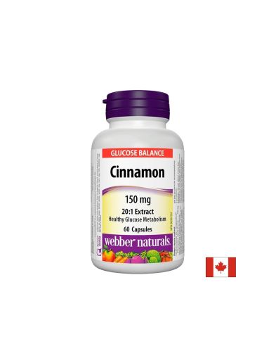 Канела Екстракт 150 мг | Cinnamon  | Webber Naturals, 60 капс.