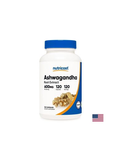 Ашваганда 600 мг | Ashwagandha Root | Nutricost, 120 капс.