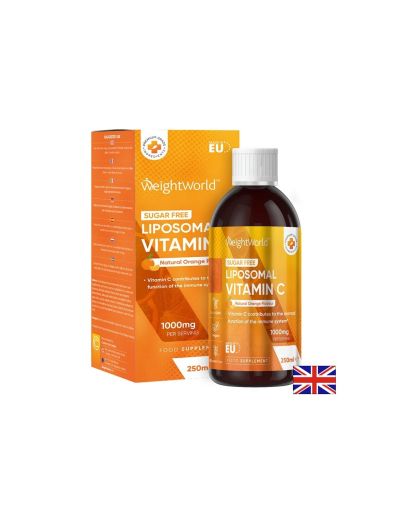 Течен Липозомен Витамин Ц 1000 мг | Liquid Liposomal Vitamin C | Weight World, 250 мл.