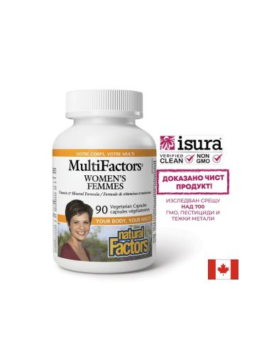 Мултивитамини и Минерали за Жени | Multivitamins for Women | Natural Factors, 90 капс.