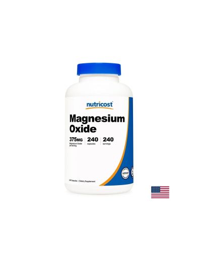 Магнезий (оксид) 210 мг | Magnesium Oxide | Nutricost, 240 капс.