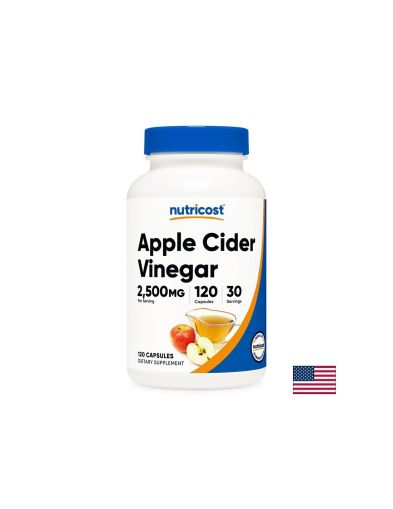 Ябълков оцет 625 мг | Apple Cider Vinegar | Nutricost, 120 капс.