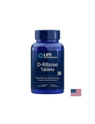 Д - Рибоза 1020 мг | D-Ribose | Life Extension, 100 табл.