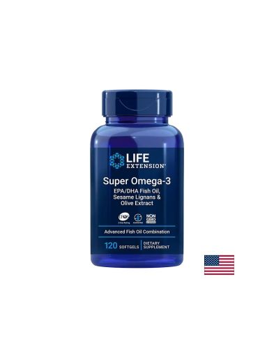 Супер Омега-3 (с екстракт от маслина) | Super Omega-3 | Life Extension, 120 драж.