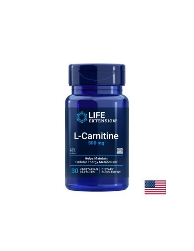 Л - Карнитин тартарат 500 мг | L-Carnitine | Life Extension, 30 капс.