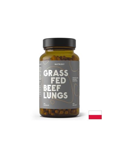 Говежди бял дроб + черен дроб | Grass Fed Beef Lungs | Nutriest,, 240 капс.
