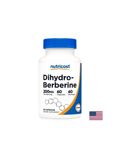 Дихидроберберин 200 мг | Dihydroberberine | Nutricost, 60 капс.