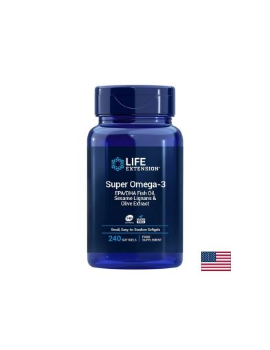 Супер Омега-3 (с екстракт от маслина) | Super Omega-3 | Life Extension, 240 драж.