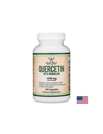Кверцетин + Бромелаин | Quercetin with Bromelain | Double Wood, 120 капс.