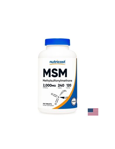 MСМ ( метилсулфонил метан ) 1000 мг | MSM | Nutricost, 240 табл.