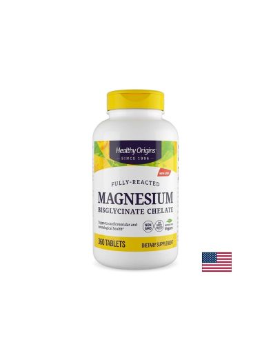 Магнезий бисглицинат хелат 100 мг |Magnesium Bisglycinate Chelate | Healthy Origins, 360 табл.