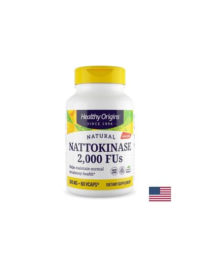 Натокиназа 100 мг / 2000 FU | Nattokinase 2000 FUs | Healthy Origins, 60 вег.капс.