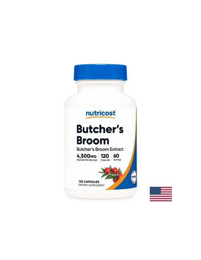 Бодлив залист екстракт 150 мг | Butcher's Broom Root Extract | Nutricost, 120 капс.