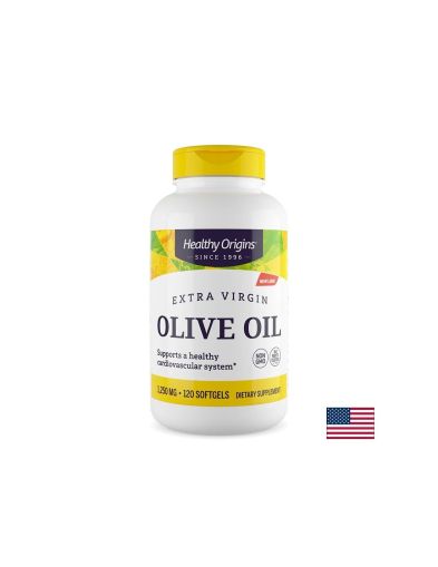 Екстра върджин маслиново масло 1250 мг | Extra Virgin Olive Oil | Healthy Origins, 120 софтгел 