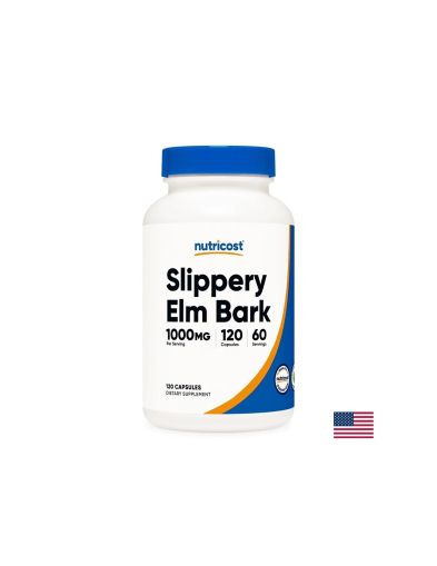 Червен бряст (кора) 500 мг | Slippery Elm Bark | Nutricost, 120 капс.