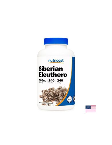 Сибирски женшен 500 мг | Siberian Eleuthero | Nutricost, 240 капс.