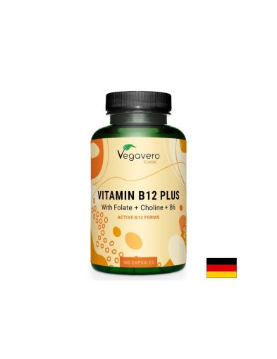 Витамин Б12 1000 µg с холин, активен фолат и Б6 | Vitamin B-12 PLUS | Thorn, 180 капс.