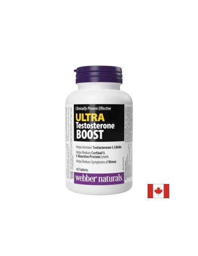 Тестостерон Бустер | Сминдух, Мака, Ашваганда | Ultra Testosteron Boost | Webber Naturals, 45 табл.
