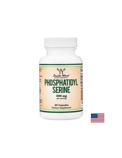 Фосфатидилсерин от соя без ГМО 150 мг | Phosphatidylserine | Double Wood,  60 капсули