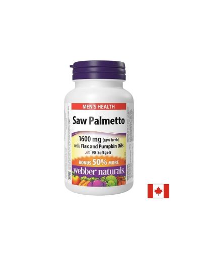 Сао палметто (с ленено и тиквено масло) | Saw Palmetto With Flax And Pumpkin Oils | Webber,  90 софтгел 