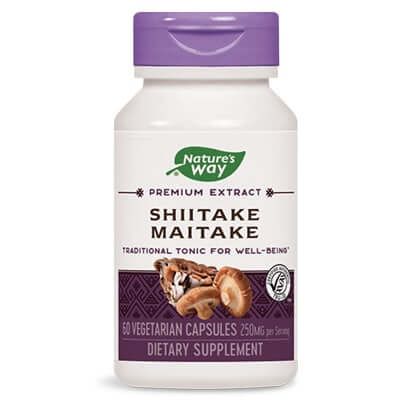 Шийтаке - Майтаке 250 мг | Shiitake-Maitake | Nature's Way, 60 капс.